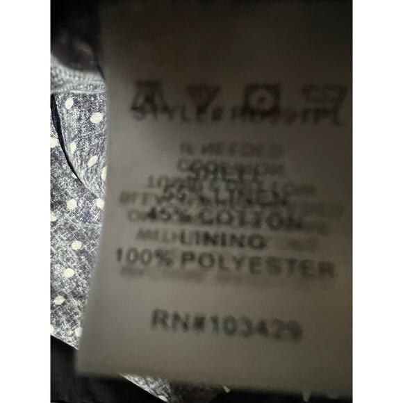 Raison D’Etre linen blend blue polka dot blazer elegant nautical coastal sz XL - Picture 6 of 6